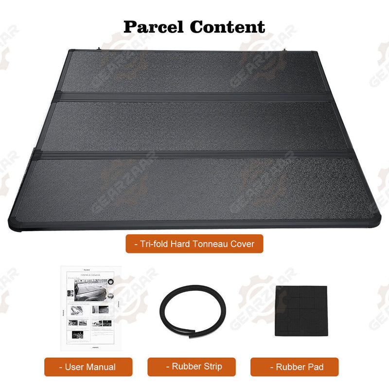DURAFORCE FOR 16-23 TOYOTA TACOMA TRUCK 5FT SHORT BED HARD SOLID TRI-FOLD TONNEAU COVER !