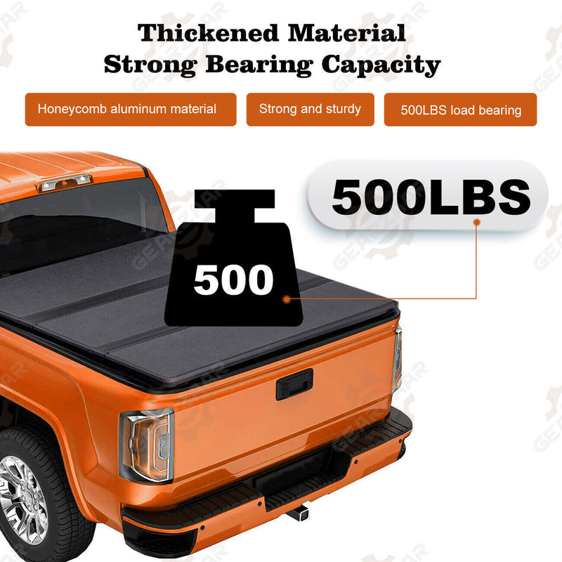 DURAFORCE FOR 16-23 TOYOTA TACOMA TRUCK 5FT SHORT BED HARD SOLID TRI-FOLD TONNEAU COVER !