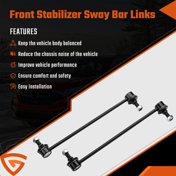 DURAFORCE 2 Front Stabilizer Sway Bar Links for 2007-2016 Honda CR-V 2007-2012 Acura RDX