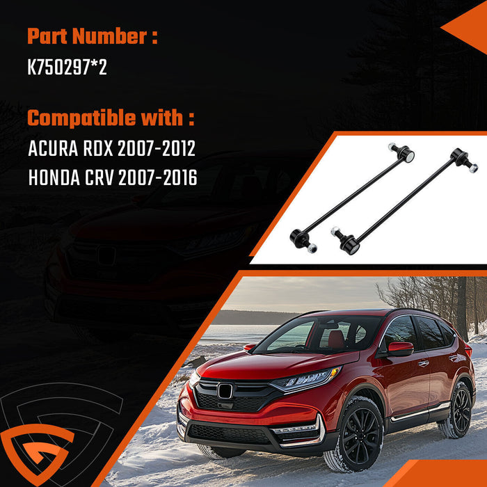 DURAFORCE 2 Front Stabilizer Sway Bar Links for 2007-2016 Honda CR-V 2007-2012 Acura RDX