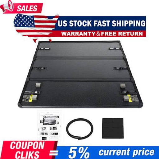 DURAFORCE 5.7FT 3-Fold Truck Bed Tonneau Cover Fit for 2009-24 Dodge Ram 1500 Pickup USA