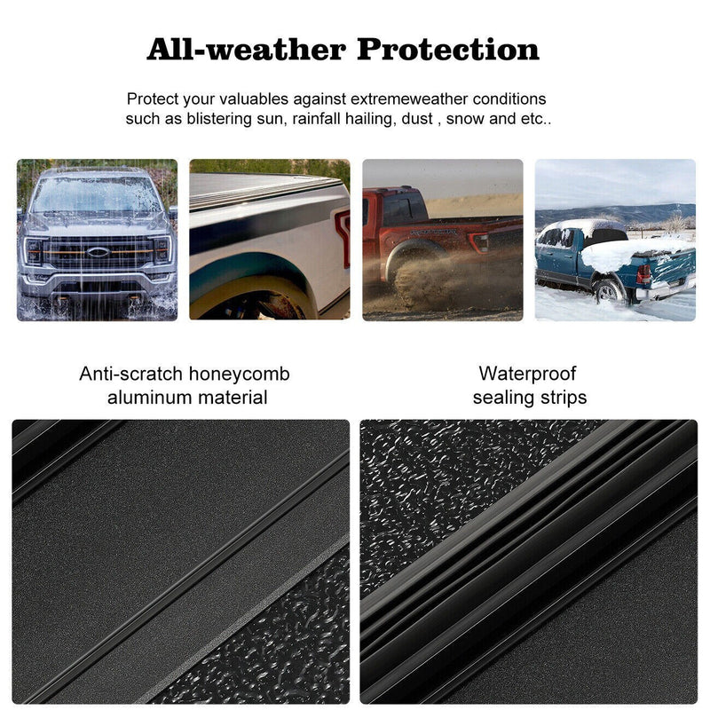 DURAFORCE 5.7FT 3-Fold Truck Bed Tonneau Cover Fit for 2009-24 Dodge Ram 1500 Pickup USA