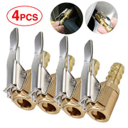 DURAFORCE （4） 8mm Car Tyre Wheel Tire Air Chuck Inflator Pump Valve Clip Connector Brass