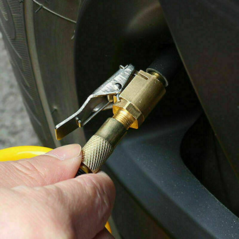 DURAFORCE （4） 8mm Car Tyre Wheel Tire Air Chuck Inflator Pump Valve Clip Connector Brass