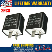DURAFORCE 2 x Adjustable LED Flasher Relay Turn signal Blinker Light for Motorcycle 2Pin!