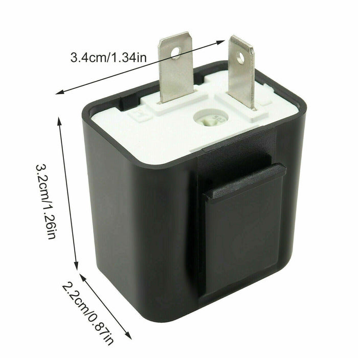 DURAFORCE 2 x Adjustable LED Flasher Relay Turn signal Blinker Light for Motorcycle 2Pin!