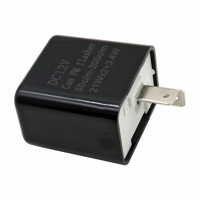 DURAFORCE 2 x Adjustable LED Flasher Relay Turn signal Blinker Light for Motorcycle 2Pin!