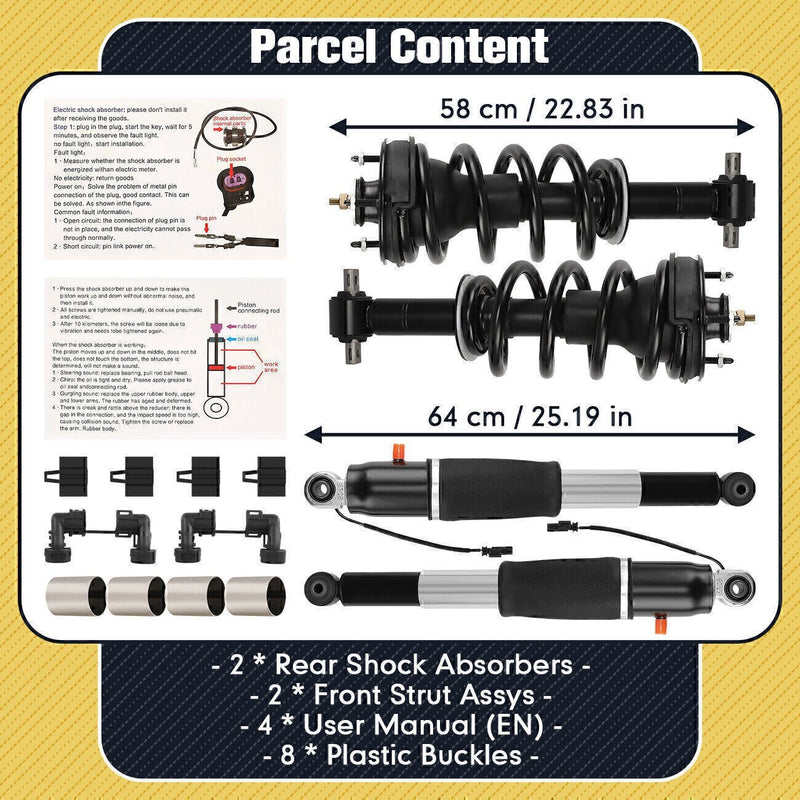 DURAFORCE For Escalade Suburban Tahoe 2015-2020 Front Strut Assys+Rear Shock Absorbers USA