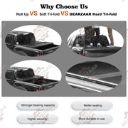 DURAFORCE 5FT 3-Fold Hard Tonneau Cover For 2005-2024 Nissan Frontier Bed Truck Waterproof