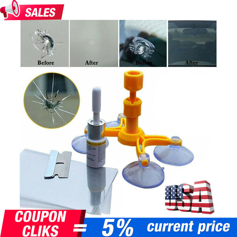 DURAFORCE Car Windshield Windscreen Glass Scratch Chip Crack Repair Fix Tool DIY Kit* New