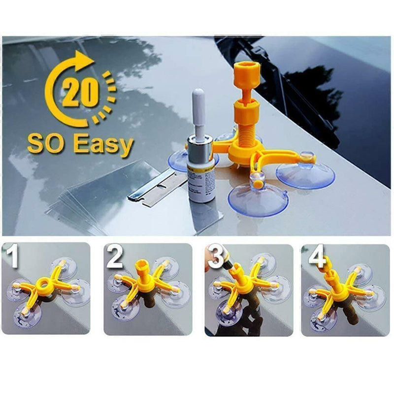 DURAFORCE Car Windshield Windscreen Glass Scratch Chip Crack Repair Fix Tool DIY Kit* New