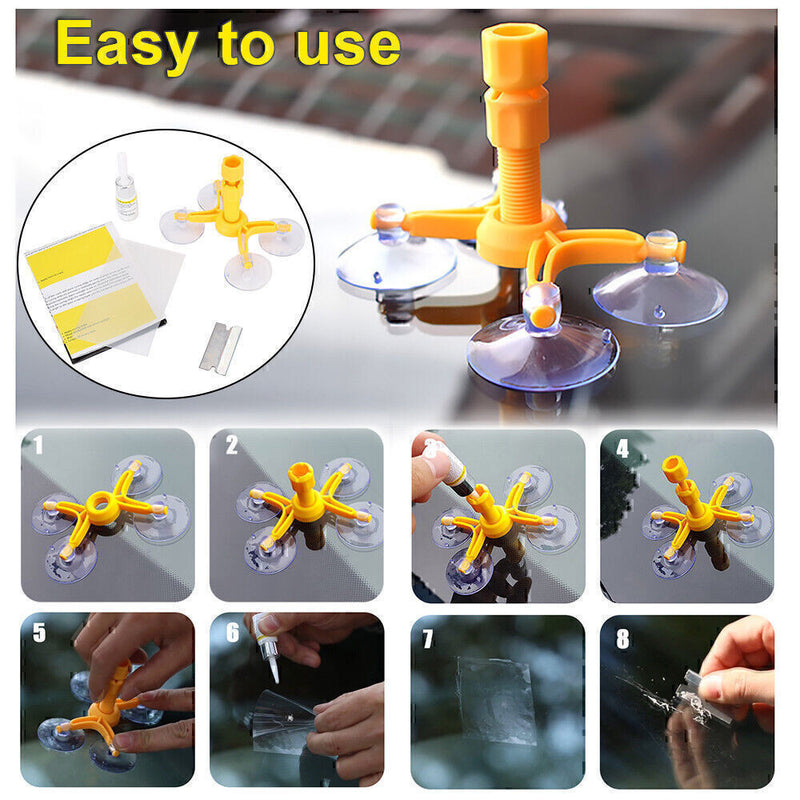 DURAFORCE Car Windshield Windscreen Glass Scratch Chip Crack Repair Fix Tool DIY Kit* New