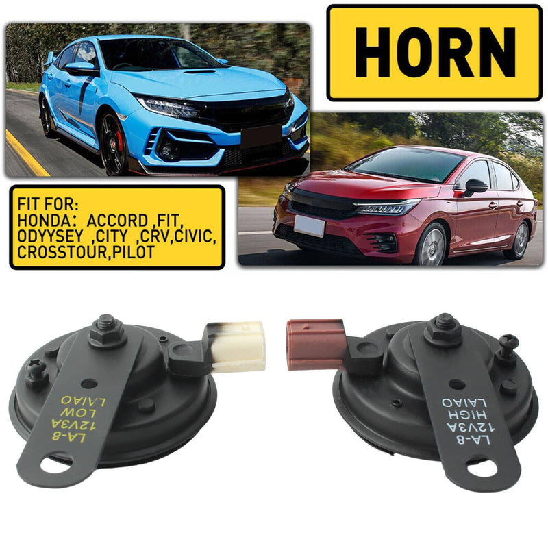 DURAFORCE Car High &Low Horn For Honda Accord Fit Odyysey City CRV Civic Crosstour Pilot