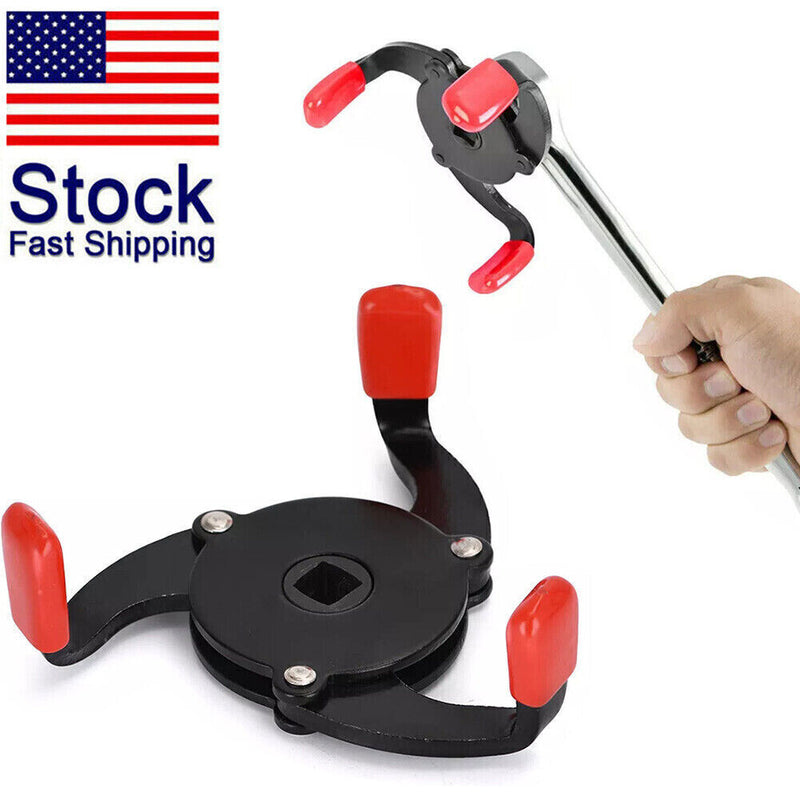 DURAFORCE Universal Car 3 Jaws Oil Filter Wrench Adjustable Spanner Remover Removal Tool-