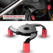 DURAFORCE Universal Car 3 Jaws Oil Filter Wrench Adjustable Spanner Remover Removal Tool-