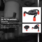 DURAFORCE Universal Car 3 Jaws Oil Filter Wrench Adjustable Spanner Remover Removal Tool-