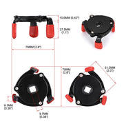 DURAFORCE Universal Car 3 Jaws Oil Filter Wrench Adjustable Spanner Remover Removal Tool-