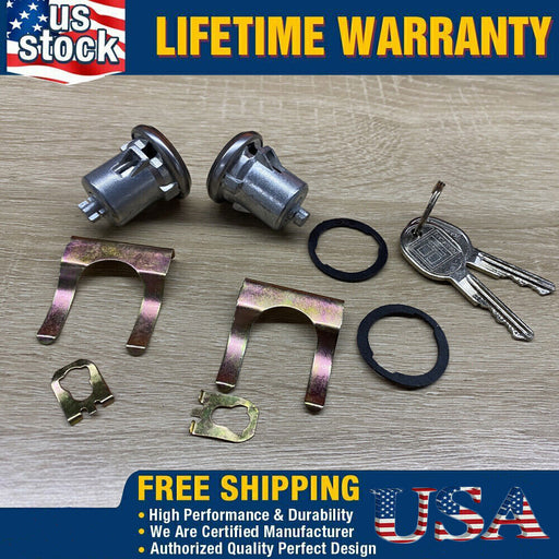 DURAFORCE 1 Pair Door Lock Cylinder Set For Chevy Chevrolet GMC Truck SUV Oldsmobile US!
