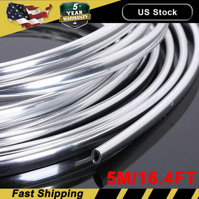 DURAFORCE 16FT Chrome Car Door Edge Molding Trim Seal Strip Scratch Protector Guard Decor!