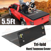 DURAFORCE 5.5FT 3-Fold Truck Bed Hard Tonneau Cover For 2009-2014 Ford F150 F-150