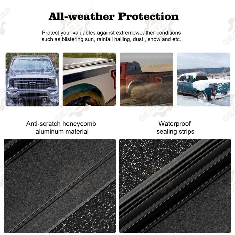 DURAFORCE 5.5FT 3-Fold Truck Bed Hard Tonneau Cover For 2009-2014 Ford F150 F-150