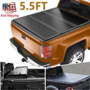 DURAFORCE 5.5FT 3-Fold Truck Bed Hard Tonneau Cover For 2009-2014 Ford F150 F-150