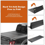 DURAFORCE 5.5FT 3-Fold Truck Bed Hard Tonneau Cover For 2009-2014 Ford F150 F-150