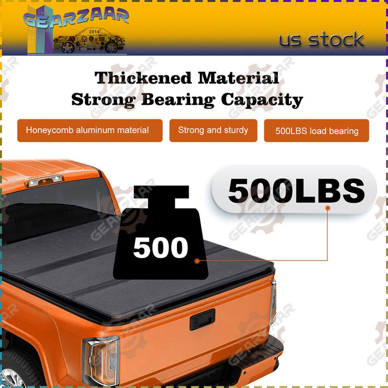 DURAFORCE 5FT Hard Tri-Fold Tonneau Cover Truck Bed For 2024 2025 Toyota Tacoma Waterproof
