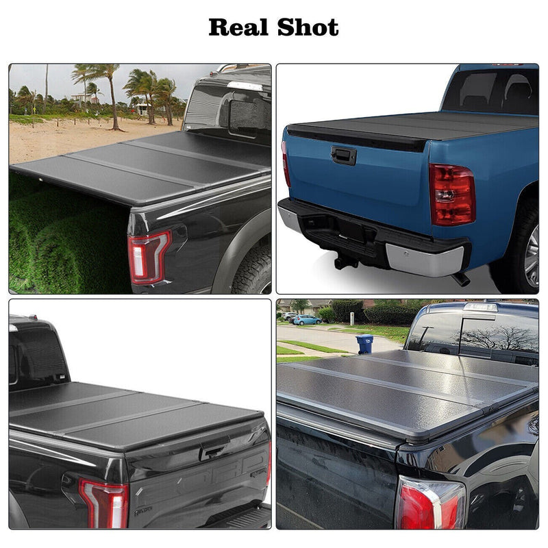DURAFORCE 5FT Hard Tri-Fold Tonneau Cover Truck Bed For 2024 2025 Toyota Tacoma Waterproof