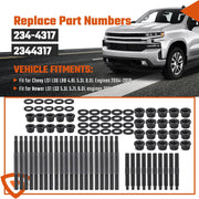 DURAFORCE Head Studs Bolts Kit Fit for 2004-2020 Chevy GM 4.8L 5.3L 5.7L 6.0L 6.2L 7.0L