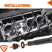 DURAFORCE Head Studs Bolts Kit Fit for 2004-2020 Chevy GM 4.8L 5.3L 5.7L 6.0L 6.2L 7.0L