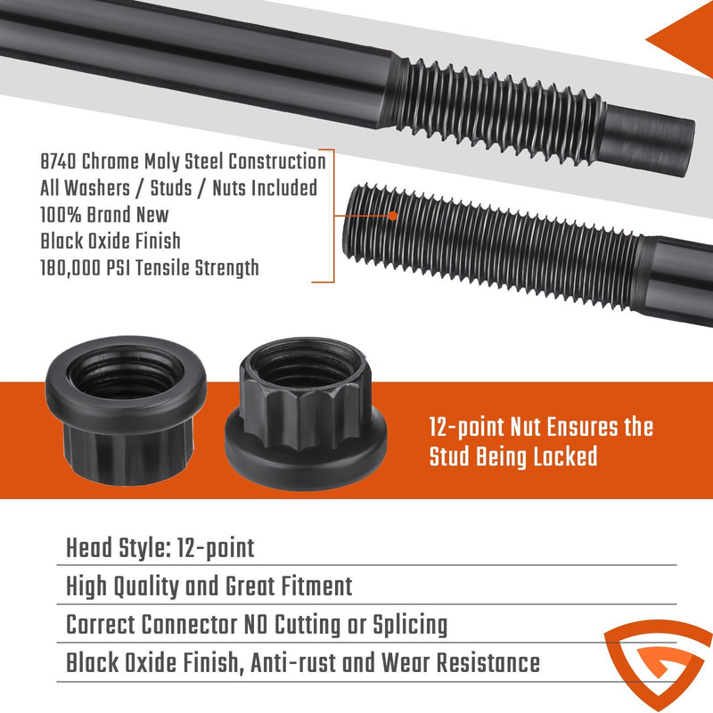 DURAFORCE Head Studs Bolts Kit Fit for 2004-2020 Chevy GM 4.8L 5.3L 5.7L 6.0L 6.2L 7.0L