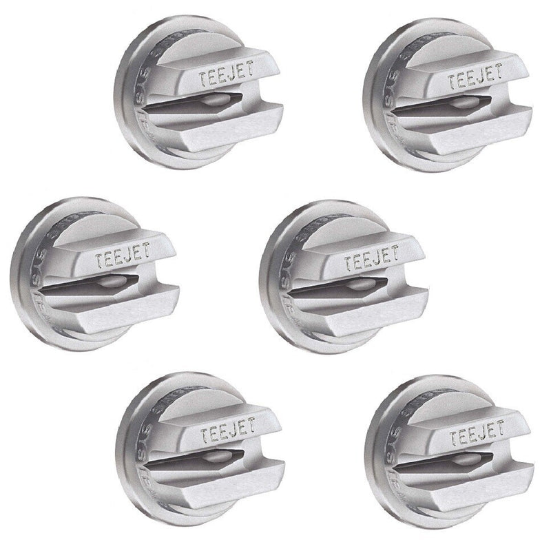 DURAFORCE Pack of 6 - TeeJet SS Off-Center Flat Fan Spray Tip Rated 1.20 GPM @ 40 PSI