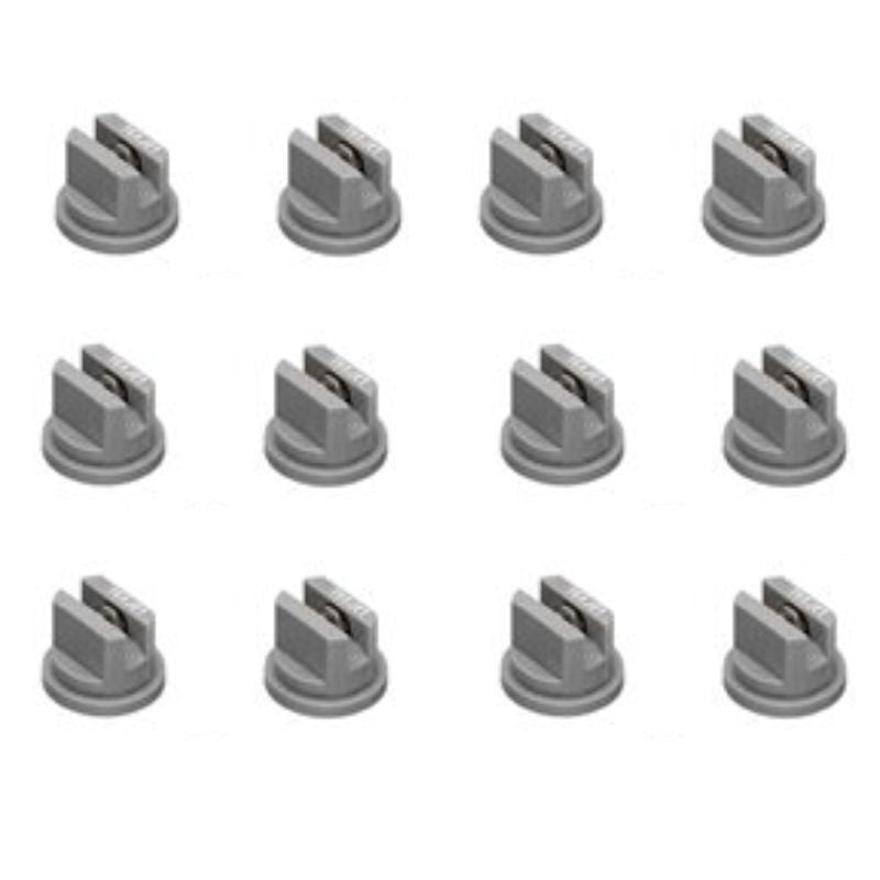 DURAFORCE Pack of 12 - TeeJet Even Flat Spray Tip Gray 95° Polymer w/ SS Insert Visiflo