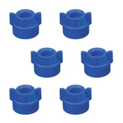 DURAFORCE 6 of Quick TeeJet Blue Nylon Cap Fits TK, TX, TXA, TG, Hose Shanks & Disc Cores