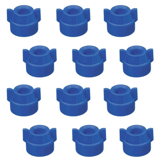 DURAFORCE 12 of Quick TeeJet Blue Nylon Cap Fits TK, TX, TXA, TG, Hose Shanks & Disc Cores