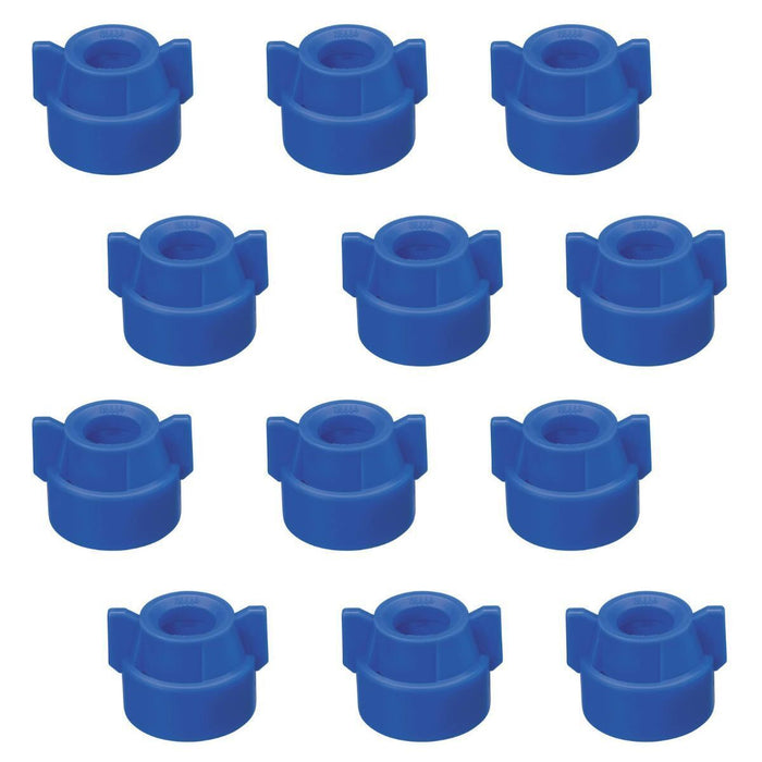 DURAFORCE 12 of Quick TeeJet Blue Nylon Cap Fits TK, TX, TXA, TG, Hose Shanks & Disc Cores