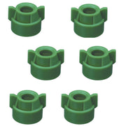 DURAFORCE 6 of Quick TeeJet Green Nylon Cap Fits TK, TX, TXA, TG, Hose Shanks & Disc Cores