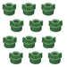 DURAFORCE 12 of Quick TeeJet Green Nylon Cap Fits TK, TX, TXA, TG, Hose Shank & Disc Cores