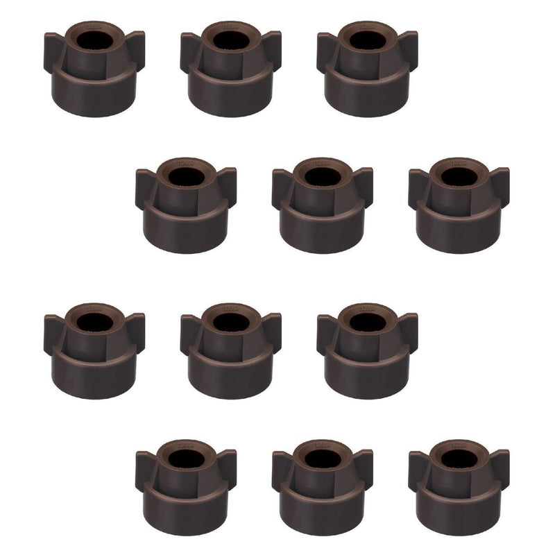 DURAFORCE 12 of Quick TeeJet Brown Nylon Cap Fits TK, TX, TXA, TG, Hose Shank & Disc Cores