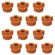 DURAFORCE 12 of Quick TeeJet Orange Nylon Cap Fits TK, TX, TXA, TG, Hose Shank & Disc Core