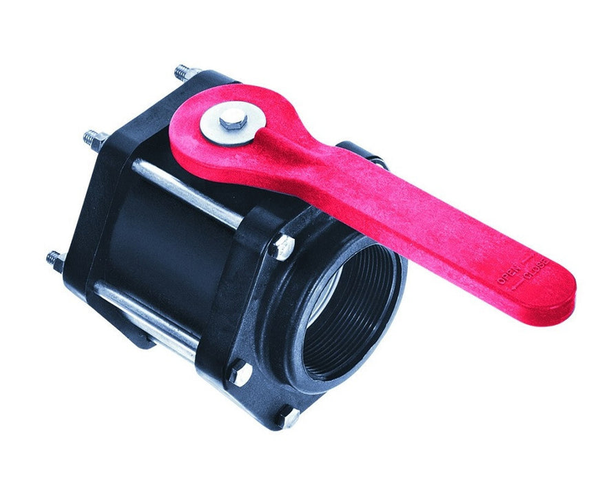 DURAFORCE 2" Bee Valve Polypropylene Full Port Ball Valve 100 PSI Ball Opening 4011N-20