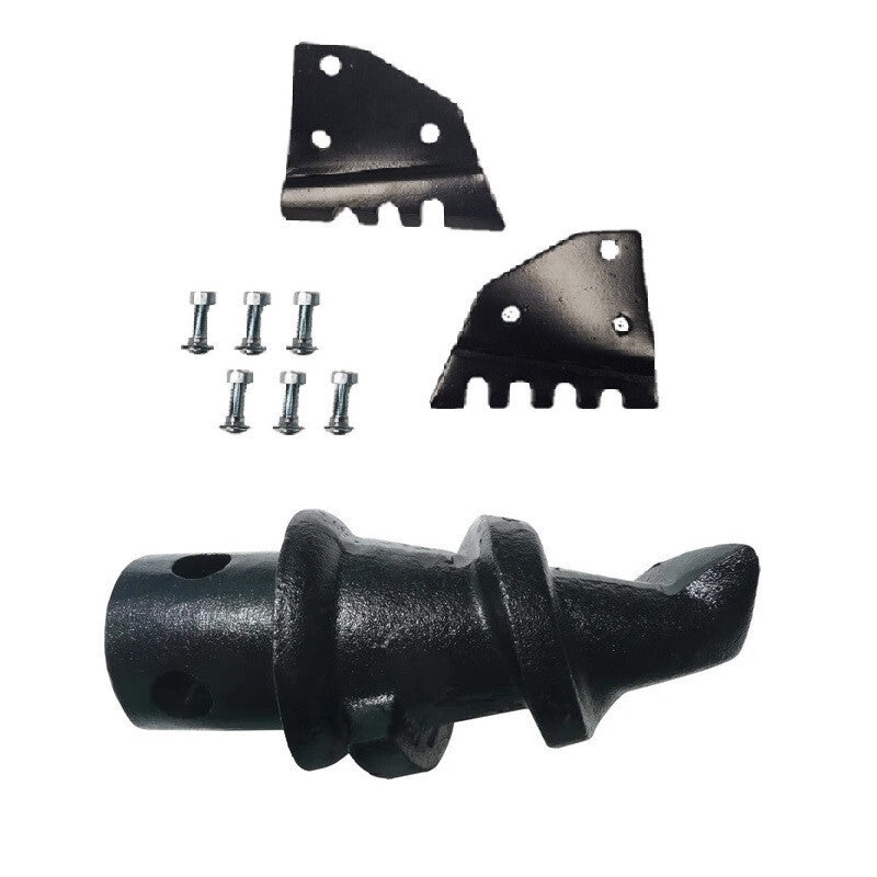 DURAFORCE Auger Points For Post Hole Auger & 12" Serrated Auger Edges For Post Hole Digger