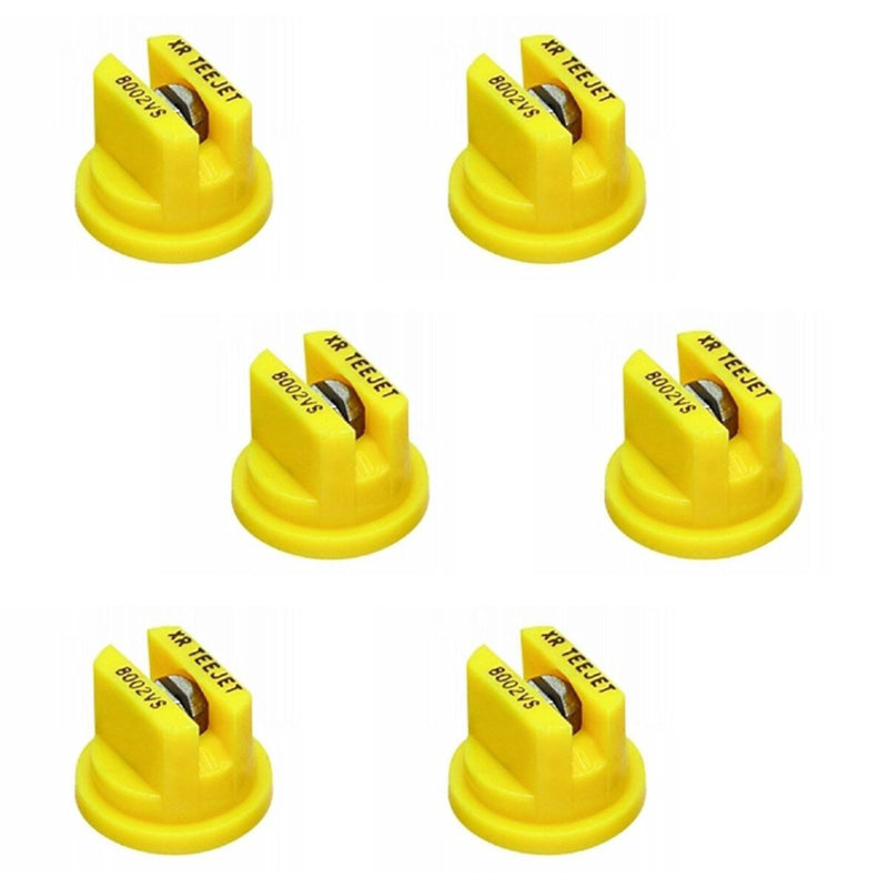 DURAFORCE Pack of 6 - TeeJet Flat Spray Tips 80° Polymer w/ SS Insert 0.20 GPM @ 40 PSI