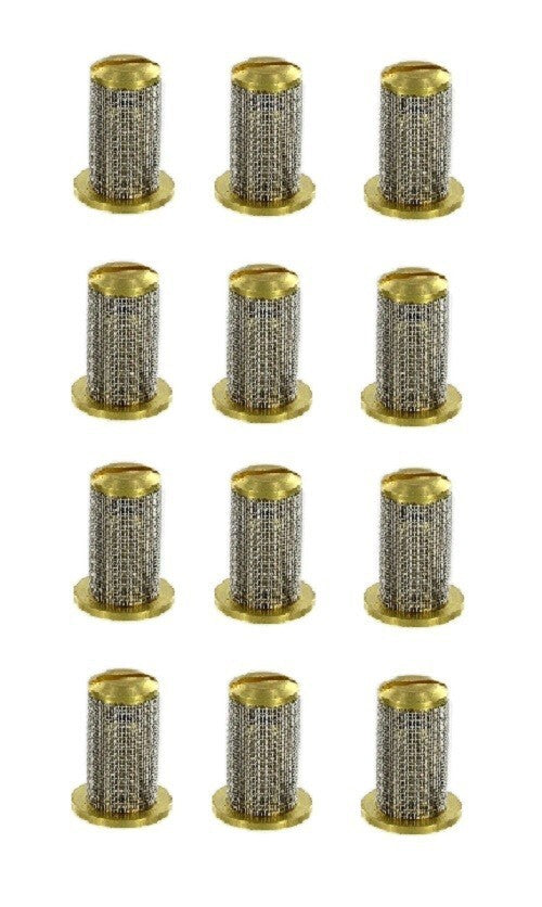 DURAFORCE 12 of Teejet Brass Check Valve Tip Strainer w/ SS 24 Mesh Screen Opens @ 10 PSI