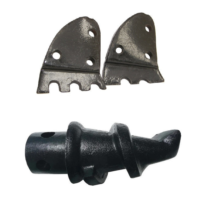 DURAFORCE Auger Points For Post Hole Auger & 9" Serrated Auger Edges For Post Hole Digger