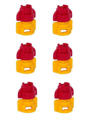 DURAFORCE Pack of 6 - Greenleaf Medium Pressure TurboDrop XL Red/Yellow Spray Nozzle 110°