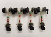 DURAFORCE 4 Column Squeeze Pump Flow Indicator 1/4" FNPT Outlet & 3/8" Isolator Tee Inlet