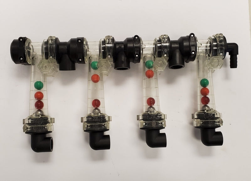 DURAFORCE 4 Column Squeeze Pump Flow Indicator 1/4" FNPT Outlet & 3/8" Isolator Tee Inlet