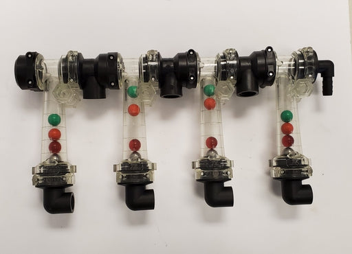 DURAFORCE 4 Column Squeeze Pump Flow Indicator 1/4" FNPT Outlet & 3/8" Isolator Tee Inlet